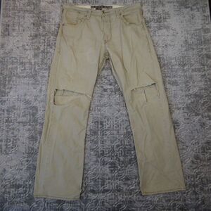 Levi's Jeans Mens 34x32 Beige Lot 331 Relaxed Fit Straight Leg Distressed Y2K